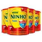 Ficha técnica e caractérísticas do produto Kit 4 Composto Lácteo Nestlé Ninho Fases 1+ Lata 800g