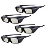 Ficha técnica e caractérísticas do produto Kit 4 Óculos 3D Ativos Sony TDG-BR250 Recarregáveis Via USB Exclusivos para TVs Sony 3D Preto