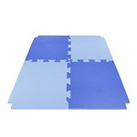 Ficha técnica e caractérísticas do produto Kit 10 Tapete Tatame EVA 50x50x1cm 10mm Tons de Azul
