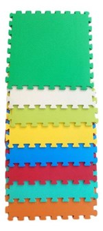 Ficha técnica e caractérísticas do produto Kit 4 Tapetes Tatames Coloridos EVA 50 X 50 X 2cm com Borda