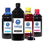 Ficha técnica e caractérísticas do produto Kit 4 Tintas L220 para Epson Bulk Ink Black 1 Litro Coloridas 500ml - Valejet