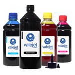 Ficha técnica e caractérísticas do produto Kit 4 Tintas L210 para Epson Bulk Ink Black 1 Litro Coloridas 500ml - Valejet