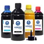 Ficha técnica e caractérísticas do produto Kit 4 Tintas L365 Valejet para Epson Bulk Ink CMYK 500ml Pigmentada