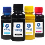Ficha técnica e caractérísticas do produto Kit 4 Tintas para Epson 504 T504 Valejet Black Pigmentada 200ml Coloridas Corante 100ml