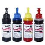 Ficha técnica e caractérísticas do produto Kit 4 Tintas para Epson Bulk Ink L495 Cmyk 100ml Corante Evolut