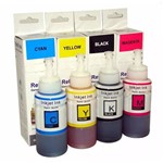 Ficha técnica e caractérísticas do produto Kit 4 Tintas para Epson L1300 Bulk Ink Ecotank CMYK Corante 70ml Premium
