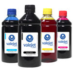 Ficha técnica e caractérísticas do produto Kit 4 Tintas Para Epson L4150 Black Pigmentada | Coloridas Corante (500ml) - Valejet