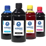 Ficha técnica e caractérísticas do produto Kit 4 Tintas para Epson L4150 Black Pigmentada | Coloridas Corante 500ml Valejet