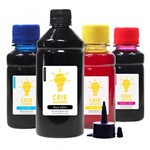 Ficha técnica e caractérísticas do produto Kit 4 Tintas para Epson L455 Premium Crie Sempre Black 500ml Coloridas 100ml Corante