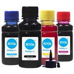 Ficha técnica e caractérísticas do produto Kit 4 Tintas para Epson L495 Bulk Ink CMYK 100ml Corante Koga - Koga