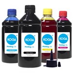 Ficha técnica e caractérísticas do produto Kit 4 Tintas para Epson L365 Bulk Ink CMYK 500ml Corante Koga - Koga