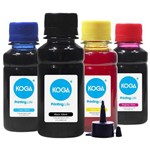 Ficha técnica e caractérísticas do produto Kit 4 Tintas para Impressora Epson Bulk Ink L455 CMYK Corante 100ml Koga