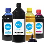 Ficha técnica e caractérísticas do produto Kit 4 Tintas Sublimáticas para Epson L1300 Black 1 Litro Coloridas 500ml Koga - Koga