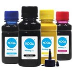 Ficha técnica e caractérísticas do produto Kit 4 Tintas Sublimáticas para Epson L395 Bulk Ink CMYK 100ml Koga