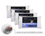 Ficha técnica e caractérísticas do produto Kit 4 Travesseiros Antialergico Viscoelastico Nasa Admirare