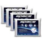 Ficha técnica e caractérísticas do produto Kit 4 Travesseiros Nasa Viscoelastico Nap Space