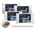 Ficha técnica e caractérísticas do produto Kit 4 Travesseiros Nasa Viscoelástico + Protetores com Ziper - Master Comfort