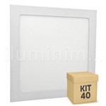 Ficha técnica e caractérísticas do produto Kit 40 Luminária Plafon 25w LED Embutir Branco Neutro - Iluminim Led