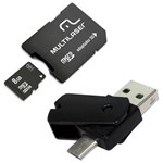 Ficha técnica e caractérísticas do produto Kit 4x1: PenDrive 8GB Dual OTG, Cartão de Memória - MC130