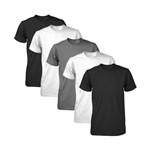 Ficha técnica e caractérísticas do produto Kit 5 Camisetas Básicas Fitness Masculina Colors Fit