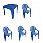 Ficha técnica e caractérísticas do produto 10 Conjunto Mesa 4 Cadeiras Poltrona Infantil Antares