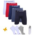 Ficha técnica e caractérísticas do produto Kit 5 Cuecas Long Leg + 3 Pares de Meia Sport Dorbe