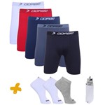 Ficha técnica e caractérísticas do produto Kit 5 Cuecas Long Leg + 3 Pares Meia Sport Dorbe