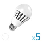 Ficha técnica e caractérísticas do produto Kit 5 Lâmpada Led Bulbo 10w Branco Frio Super Economica