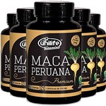 Ficha técnica e caractérísticas do produto Kit 5 Maca Peruana Premium 550mg Unilife 120 Cápsulas