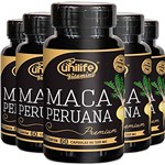 Ficha técnica e caractérísticas do produto Kit 5 Maca Peruana Premium 550mg Unilife 60 Cápsulas