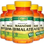 Ficha técnica e caractérísticas do produto Kit 5 Magnésio Dimalato Unilife 60 Cápsulas