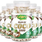 Ficha técnica e caractérísticas do produto Kit 5 Óleo de Coco Extra Virgem 1200mg Unilife 60 Cápsulas