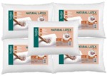 Ficha técnica e caractérísticas do produto Kit 5 Travesseiros Natural Látex Alto 50x70cm - Duoflex