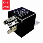 Ficha técnica e caractérísticas do produto Kit 5 Unidades - Relé Auxiliar Universal 12V e 40/30A - Dni 0116