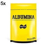 Kit 5X Albumina - 500g Refil Morango - Naturovos
