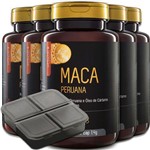 Kit 5x Maca Peruana 60 Cápsulas Upnutri + Porta Comprimidos