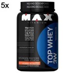 Kit 5X Top Whey 3W - 900g Vitamina de Frutas - Max Titanium