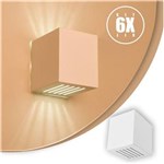 Ficha técnica e caractérísticas do produto Kit 6 Arandelas Luminária Frisada Efeito Parede Externa/ Int Muro