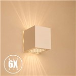 Ficha técnica e caractérísticas do produto Kit 6 Arandelas Luminária Frisada Efeito Parede Externa/Int Muro