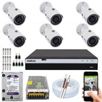 Ficha técnica e caractérísticas do produto Kit 6 Cameras 3230b Full HD Dvr Intelbras 3108 2t Purple 10a