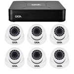 Ficha técnica e caractérísticas do produto Kit 6 Câmeras de Segurança HD 720p Giga Security GS0015 + DVR Giga Security Multi HD + Acessórios