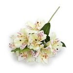 Ficha técnica e caractérísticas do produto Kit 6 flor Astromelias artificiais Branca