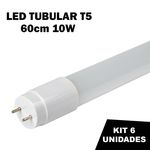 Ficha técnica e caractérísticas do produto Kit 6 Lâmpada Tubular Led T5 Bivolt 60cm Branco Frio 6000k 10w