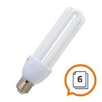 Ficha técnica e caractérísticas do produto Kit 6 Lampadas Eletronicas 3U 25W 6400K Branco Frio - 127V