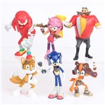 Ficha técnica e caractérísticas do produto Kit 6 Miniatura Super Sonic Boom Tails Robotinik Knuckles Amy