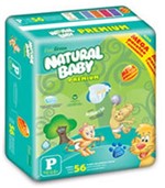 Ficha técnica e caractérísticas do produto Kit 6 Pcts Fralda Natural Baby Mega - Tam. P - 336 Unid.