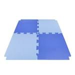 Ficha técnica e caractérísticas do produto Kit 14 Tatame Tapete Loja da Maria EVA 50x50x1,5cm 15mm Tons de Azul