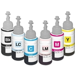 Ficha técnica e caractérísticas do produto Kit 6 Tinta para Epson Bulk Ink L800 T673 Corante CMYK Compatível de 70ml