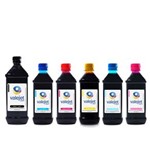Ficha técnica e caractérísticas do produto Kit 6 Tintas L800 Compatível para Epson Bulk Ink Black 1 Litro Coloridas 500 Ml