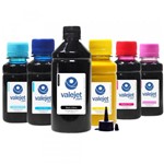 Ficha técnica e caractérísticas do produto Kit 6 Tintas para Epson L800 Black 500ml Coloridas 100ml Pigmentada - Valejet